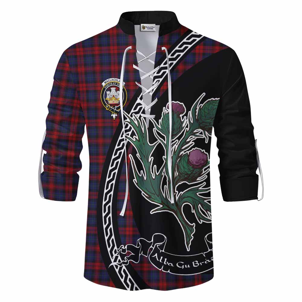 MacLachlan (McLachlan) Family Crest Tartan Ghillie Shirt Alba Thistle Inspired - Tartan Vibes Clothing