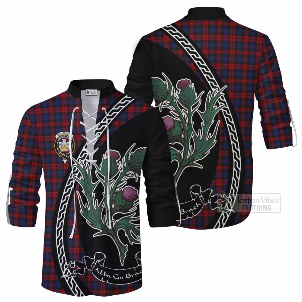 MacLachlan (McLachlan) Family Crest Tartan Ghillie Shirt Alba Thistle Inspired - Tartan Vibes Clothing