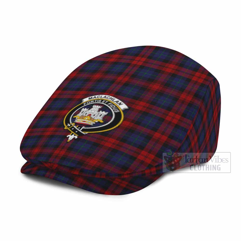 MacLachlan (McLachlan) Family Crest Tartan Jeff Cap, Tartan Flat Cap