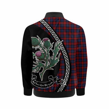 MacLachlan (McLachlan) Family Crest Tartan Kid Bomber Jacket Alba Thistle Inspired - Tartan Vibes Clothing