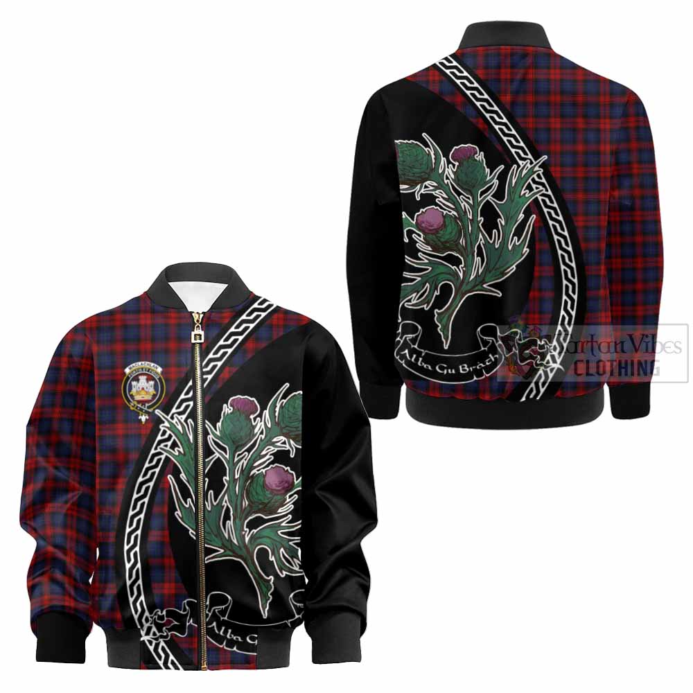 MacLachlan (McLachlan) Family Crest Tartan Kid Bomber Jacket Alba Thistle Inspired - Tartan Vibes Clothing