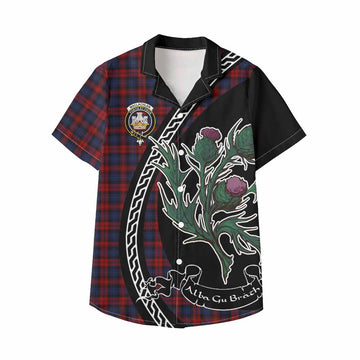 MacLachlan (McLachlan) Family Crest Tartan Kid Hawaiian Shirt Alba Thistle Inspired - Tartan Vibes Clothing