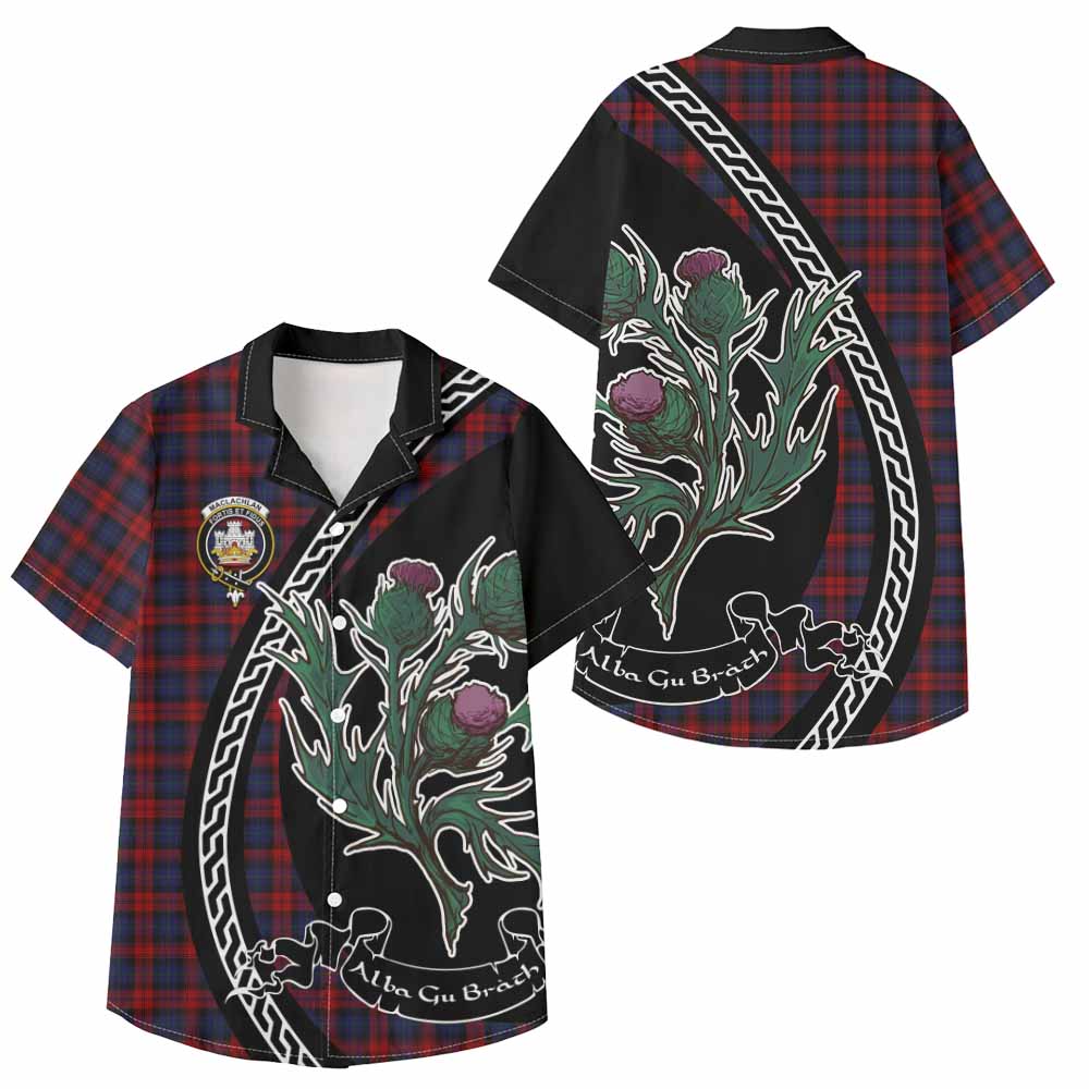 MacLachlan (McLachlan) Family Crest Tartan Kid Hawaiian Shirt Alba Thistle Inspired - Tartan Vibes Clothing