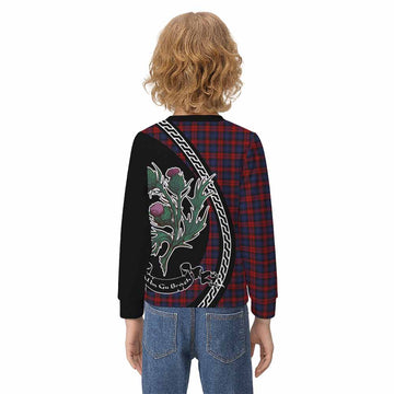 MacLachlan (McLachlan) Family Crest Tartan Kid Knitted Sweatshirt Alba Thistle Inspired - Tartan Vibes Clothing