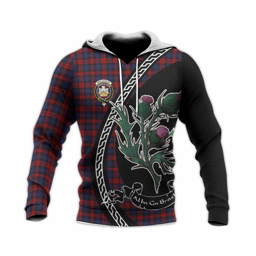 MacLachlan (McLachlan) Family Crest Tartan Knitted Hoodie Alba Thistle Inspired - Tartan Vibes Clothing