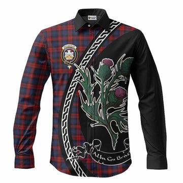 MacLachlan (McLachlan) Family Crest Tartan Long Sleeve Button Shirts Alba Thistle Inspired