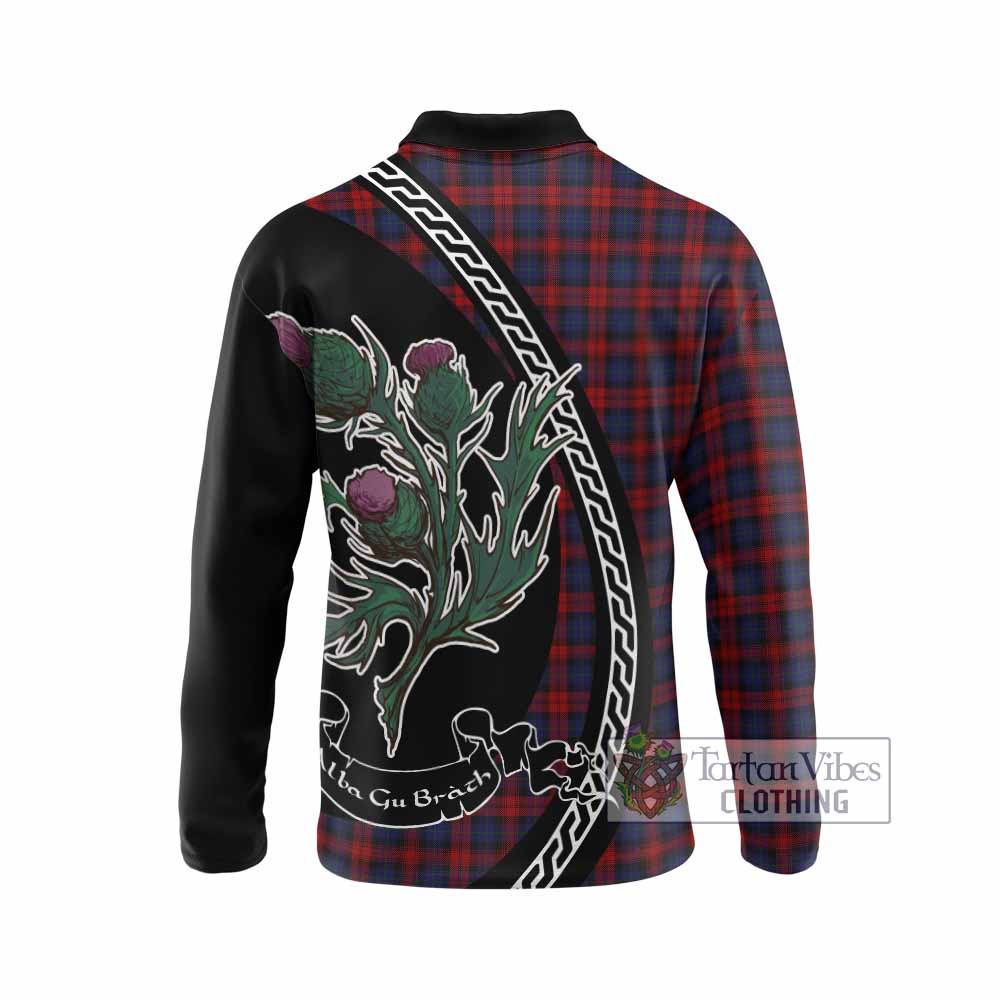 MacLachlan (McLachlan) Family Crest Tartan Long Sleeve Polo Shirt Alba Thistle Inspired - Tartan Vibes Clothing