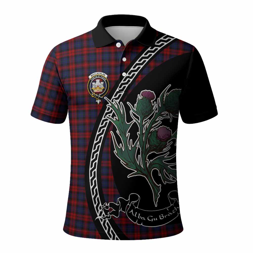 MacLachlan (McLachlan) Family Crest Tartan Polo Shirt Alba Thistle Inspired - Tartan Vibes Clothing