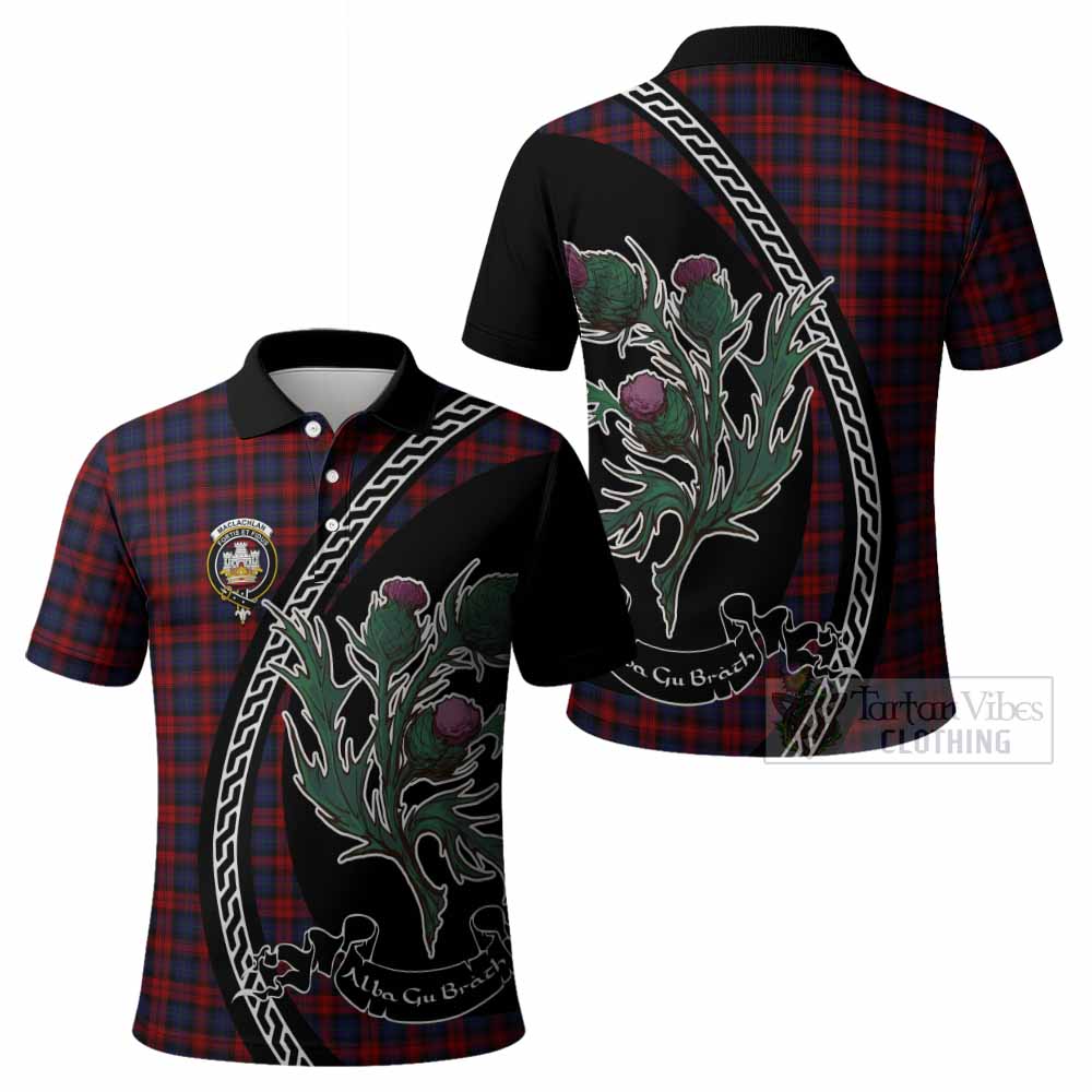 MacLachlan (McLachlan) Family Crest Tartan Polo Shirt Alba Thistle Inspired - Tartan Vibes Clothing