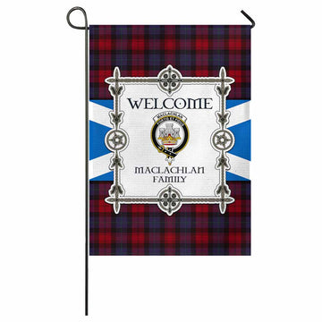 MacLachlan (McLachlan) Family Crest Tartan Welcome Garden Flag Saltire Harmony Style
