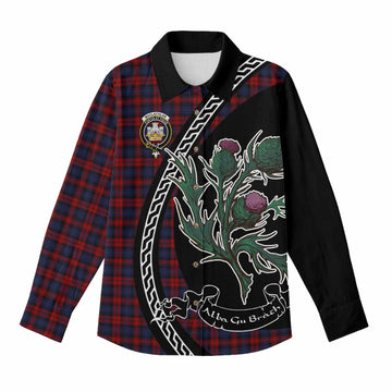 MacLachlan (McLachlan) Family Crest Tartan Women Casual Shirt Alba Thistle Inspired - Tartan Vibes Clothing