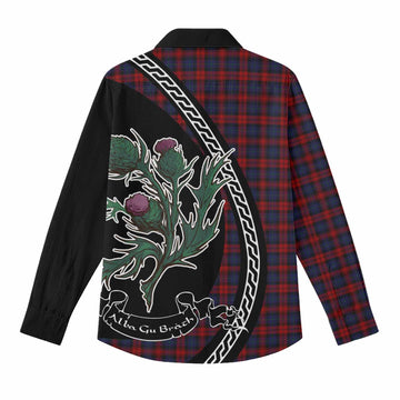 MacLachlan (McLachlan) Family Crest Tartan Women Casual Shirt Alba Thistle Inspired - Tartan Vibes Clothing