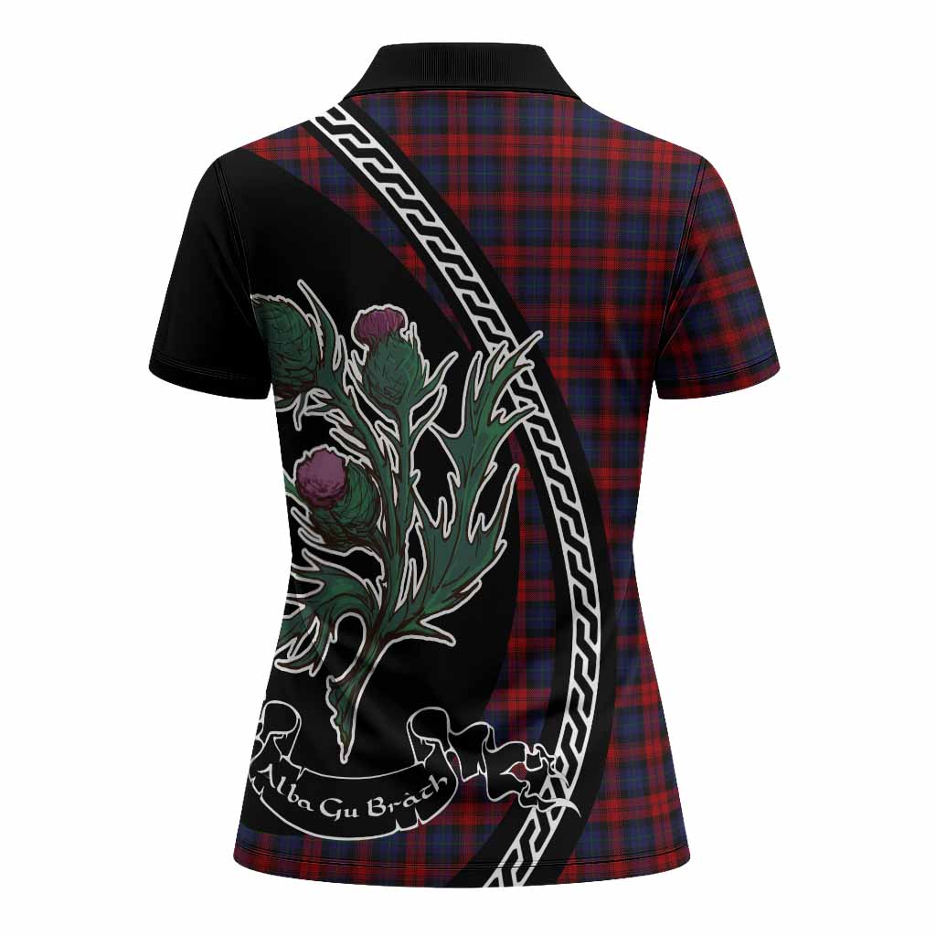 MacLachlan (McLachlan) Family Crest Tartan Women Polo Shirt Alba Thistle Inspired - Tartan Vibes Clothing