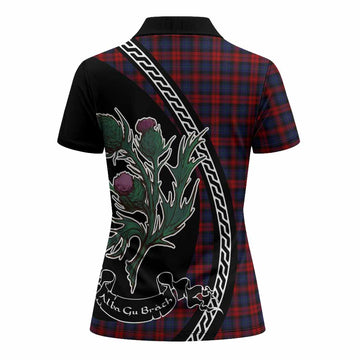 MacLachlan (McLachlan) Family Crest Tartan Women Polo Shirt Alba Thistle Inspired