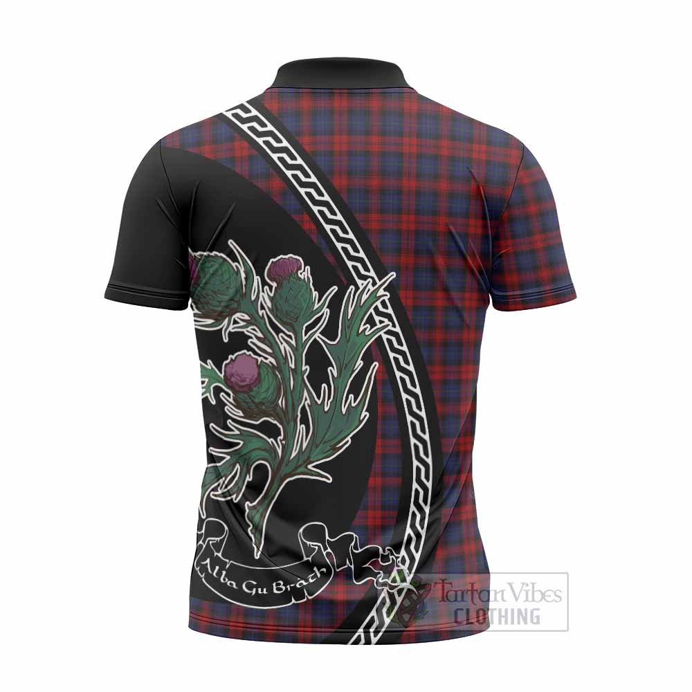 MacLachlan (McLachlan) Family Crest Tartan Zipper Polo Shirt Alba Thistle Inspired - Tartan Vibes Clothing