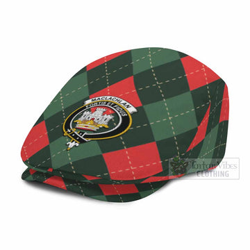MacLachlan (McLachlan) Scottish Family Crest Flat Cap, Jeff Cap Argyle Plaid Christmas Style