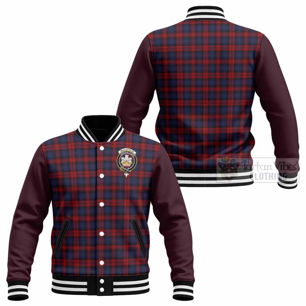 MacLachlan (McLachlan) Tartan Accent Baseball Jacket with Family Crest