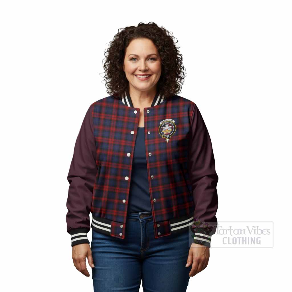 MacLachlan (McLachlan) Tartan Accent Baseball Jacket with Family Crest