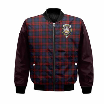MacLachlan (McLachlan) Tartan Accent Bomber Jacket with Family Crest