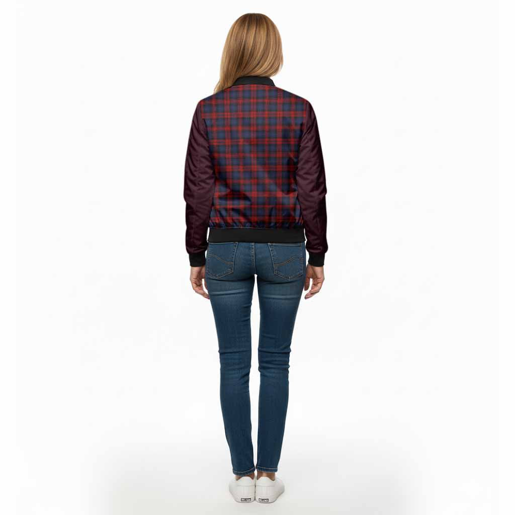 MacLachlan (McLachlan) Tartan Accent Bomber Jacket with Family Crest