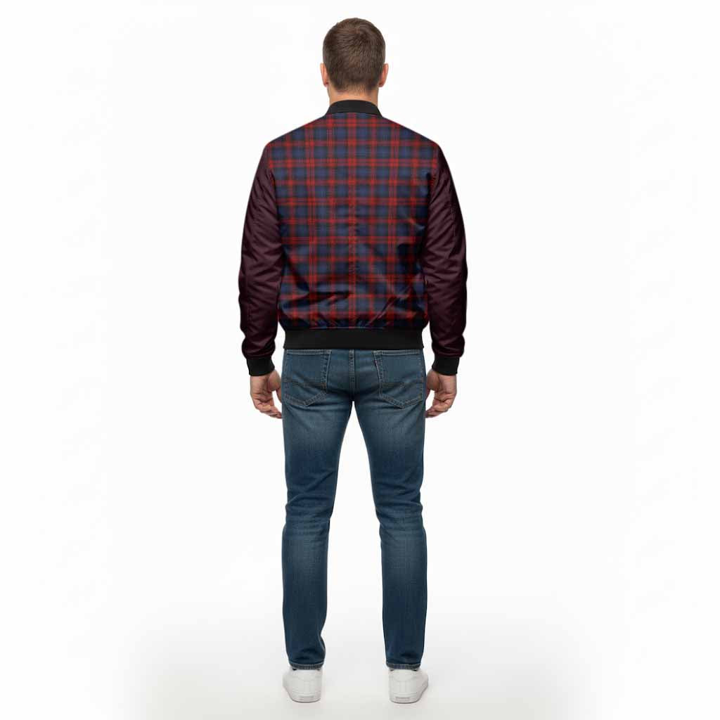 MacLachlan (McLachlan) Tartan Accent Bomber Jacket with Family Crest