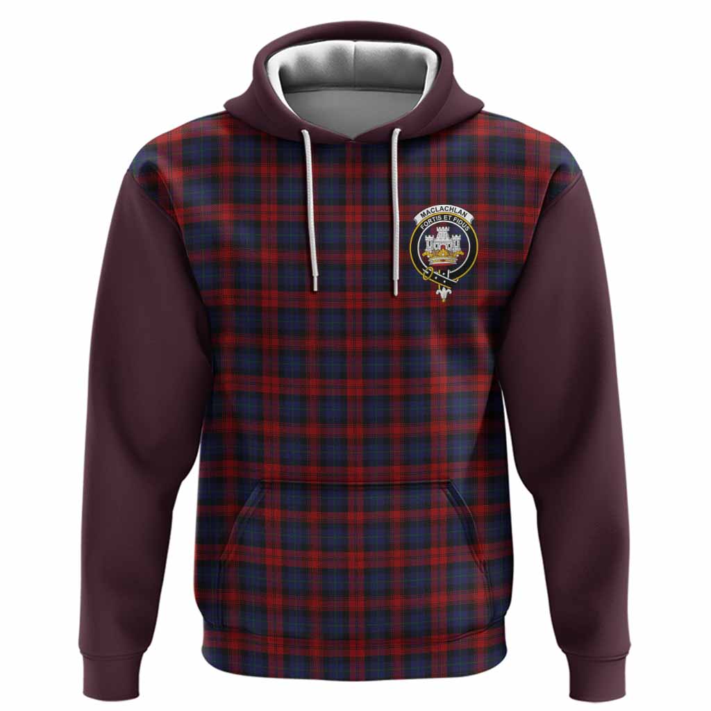 MacLachlan (McLachlan) Tartan Accent Hoodie with Family Crest