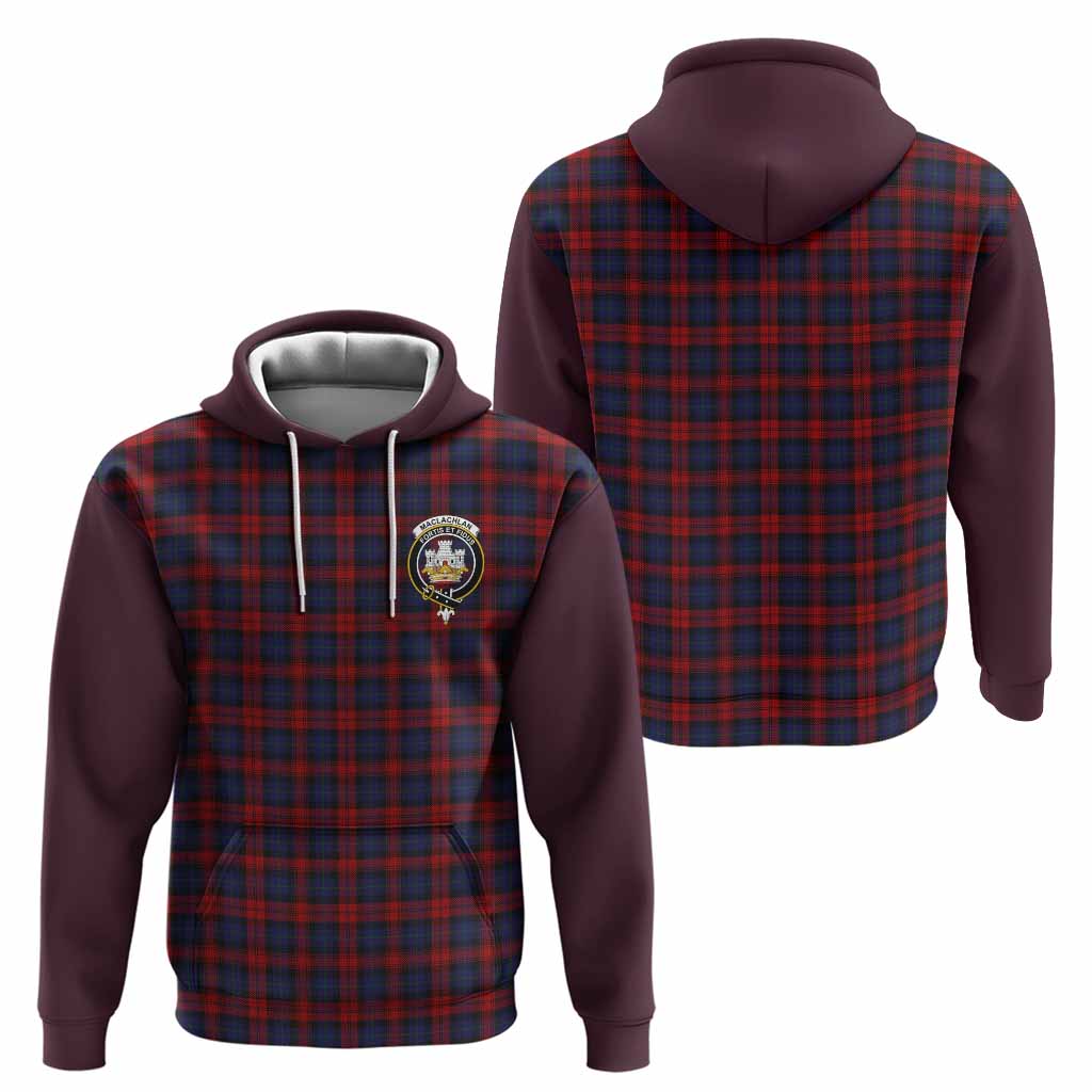 MacLachlan (McLachlan) Tartan Accent Hoodie with Family Crest