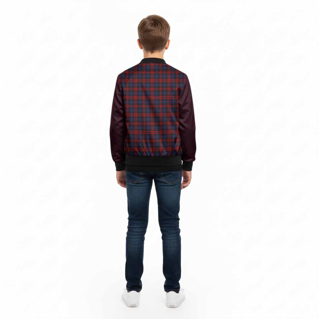 MacLachlan (McLachlan) Tartan Accent Kid Bomber Jacket with Family Crest