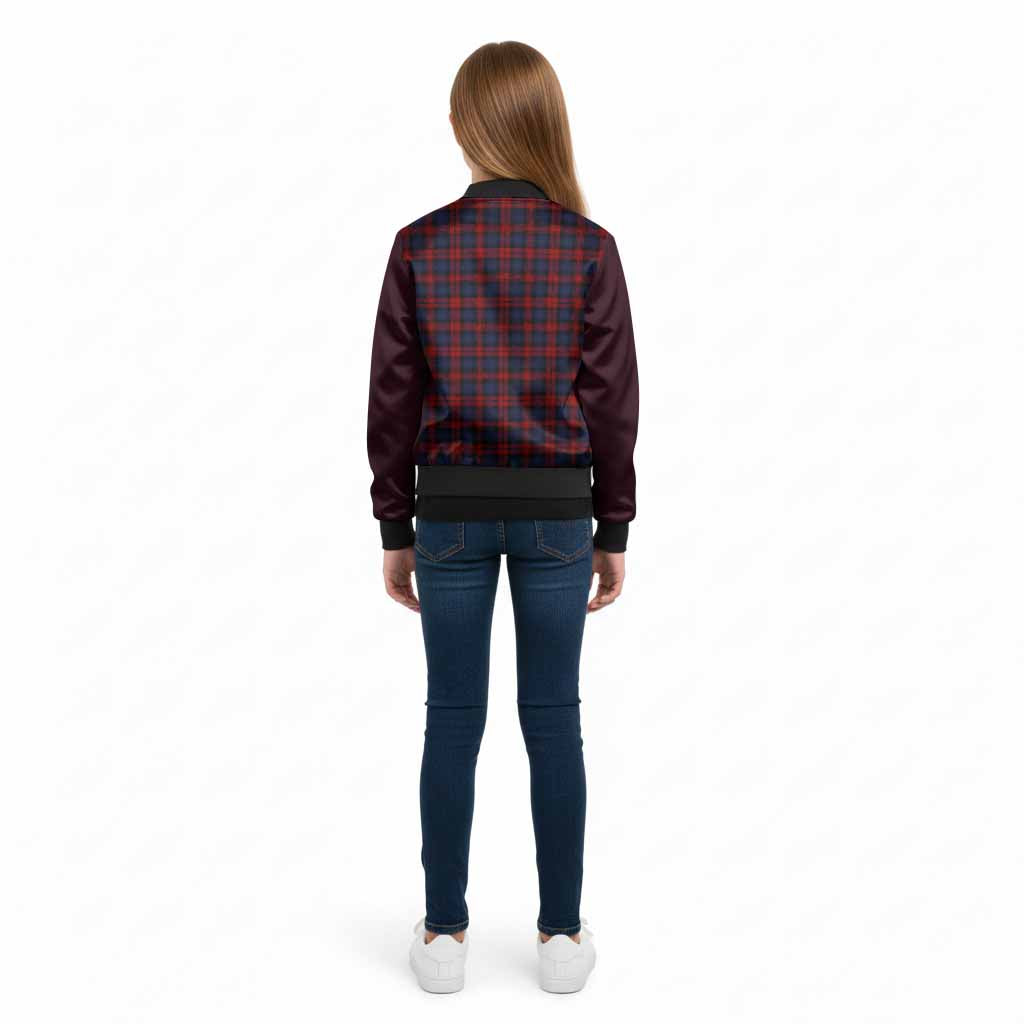 MacLachlan (McLachlan) Tartan Accent Kid Bomber Jacket with Family Crest