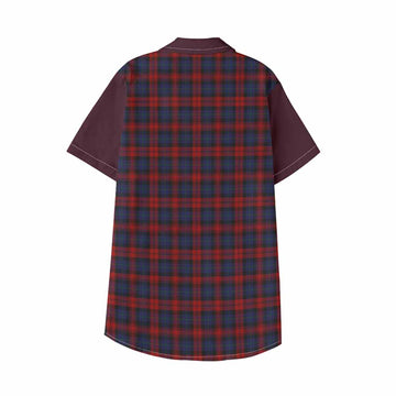 MacLachlan (McLachlan) Tartan Accent Kid Hawaiian Shirt with Family Crest