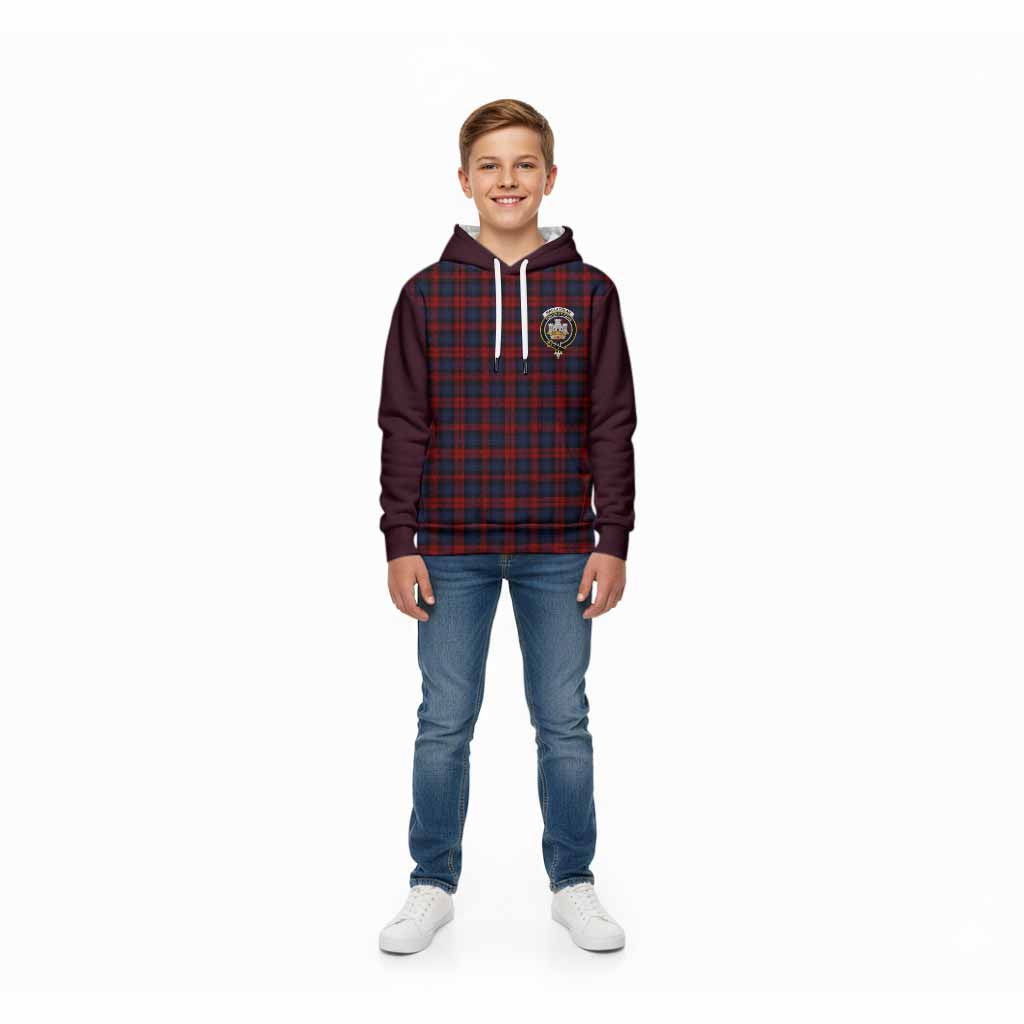 MacLachlan (McLachlan) Tartan Accent Kid Hoodie with Family Crest