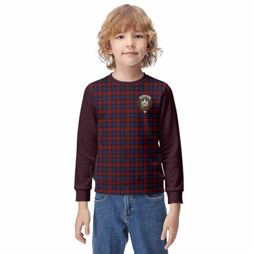 MacLachlan (McLachlan) Tartan Accent Kid Knitted Sweatshirt with Family Crest