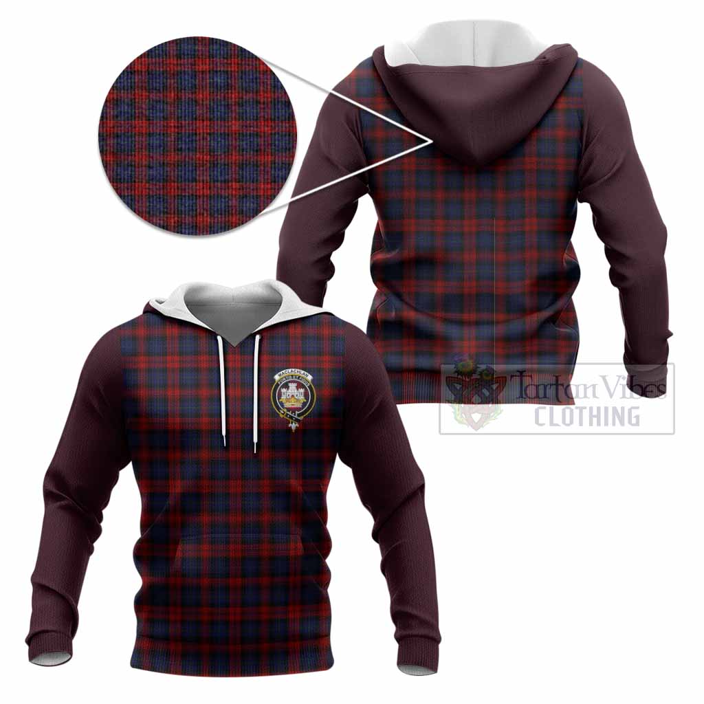 MacLachlan (McLachlan) Tartan Accent Knitted Hoodie with Family Crest