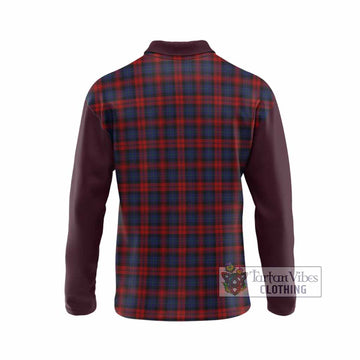 MacLachlan (McLachlan) Tartan Accent Long Sleeve Polo Shirt with Family Crest