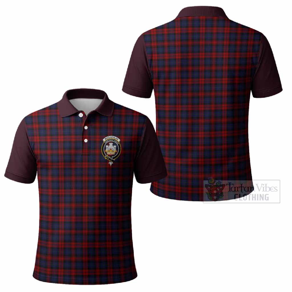 MacLachlan (McLachlan) Tartan Accent Polo Shirt with Family Crest