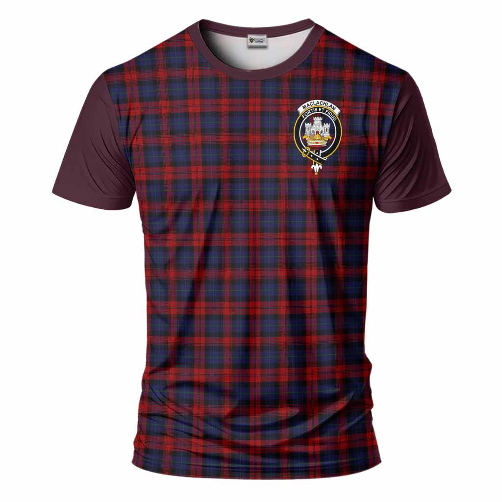 MacLachlan (McLachlan) Tartan Accent T-Shirt with Family Crest