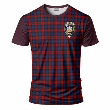 MacLachlan (McLachlan) Tartan Accent T-Shirt with Family Crest