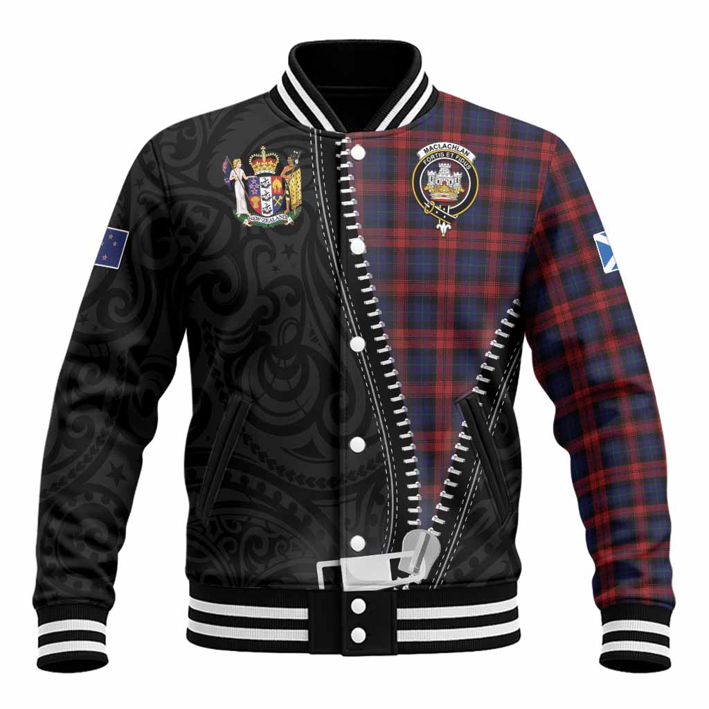 MacLachlan (McLachlan) Tartan Baseball Jacket New Zealand Pattern Unique Zipper Stylized