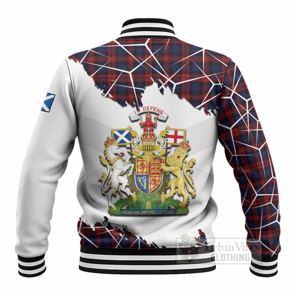 MacLachlan (McLachlan) Tartan Baseball Jacket with Family Crest and Lion Rampant Grunge Style
