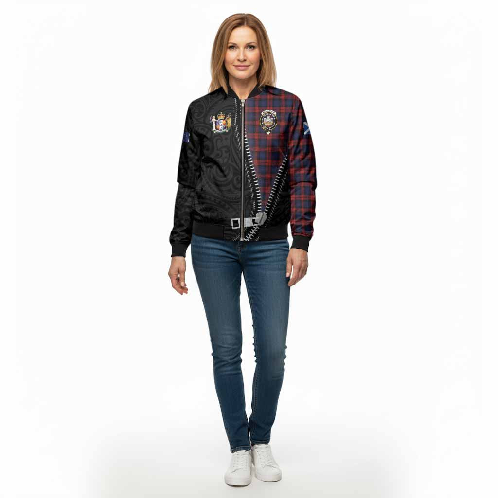 MacLachlan (McLachlan) Tartan Bomber Jacket New Zealand Pattern Unique Zipper Stylized