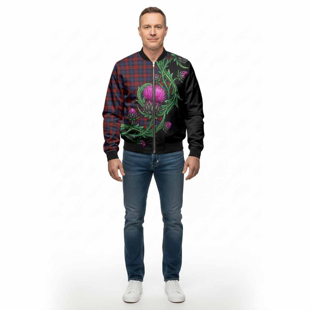 MacLachlan (McLachlan) Tartan Bomber Jacket Resilient Scottish Thistle - Tartan Vibes Clothing
