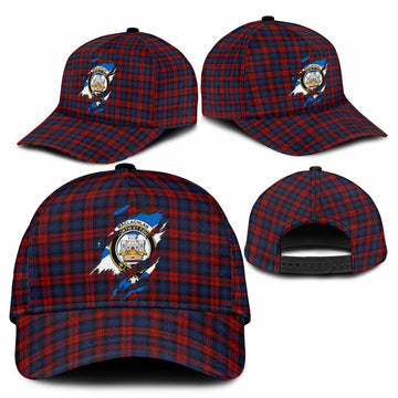 MacLachlan (McLachlan) Tartan Classic Cap with Family Crest In Me Style