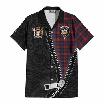 MacLachlan (McLachlan) Tartan Cotton Hawaiian Shirt New Zealand Pattern Unique Zipper Stylized