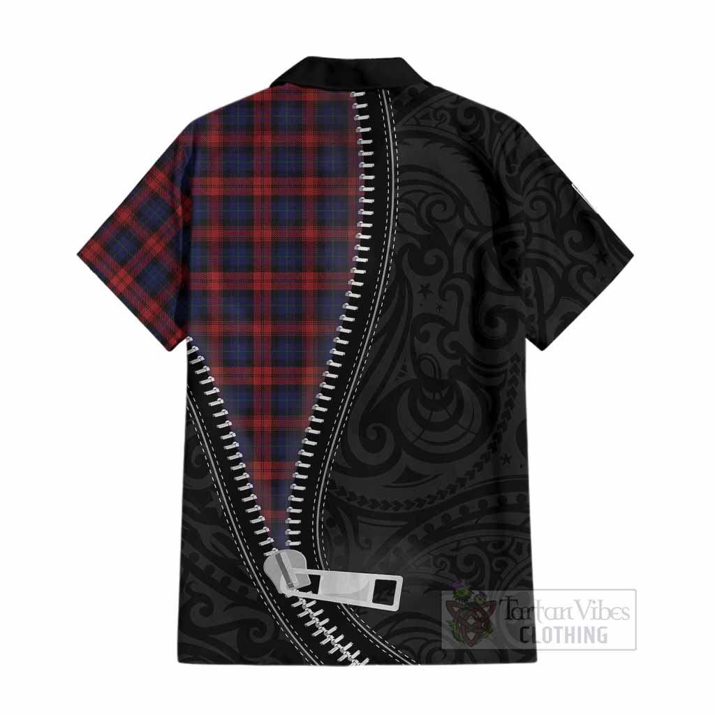 MacLachlan (McLachlan) Tartan Cotton Hawaiian Shirt New Zealand Pattern Unique Zipper Stylized
