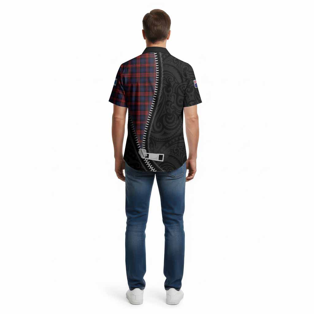 MacLachlan (McLachlan) Tartan Cotton Hawaiian Shirt New Zealand Pattern Unique Zipper Stylized