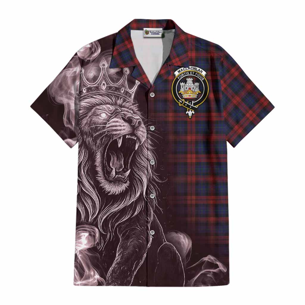 MacLachlan (McLachlan) Tartan Cotton Hawaiian Shirt Roaring Lion Heritage