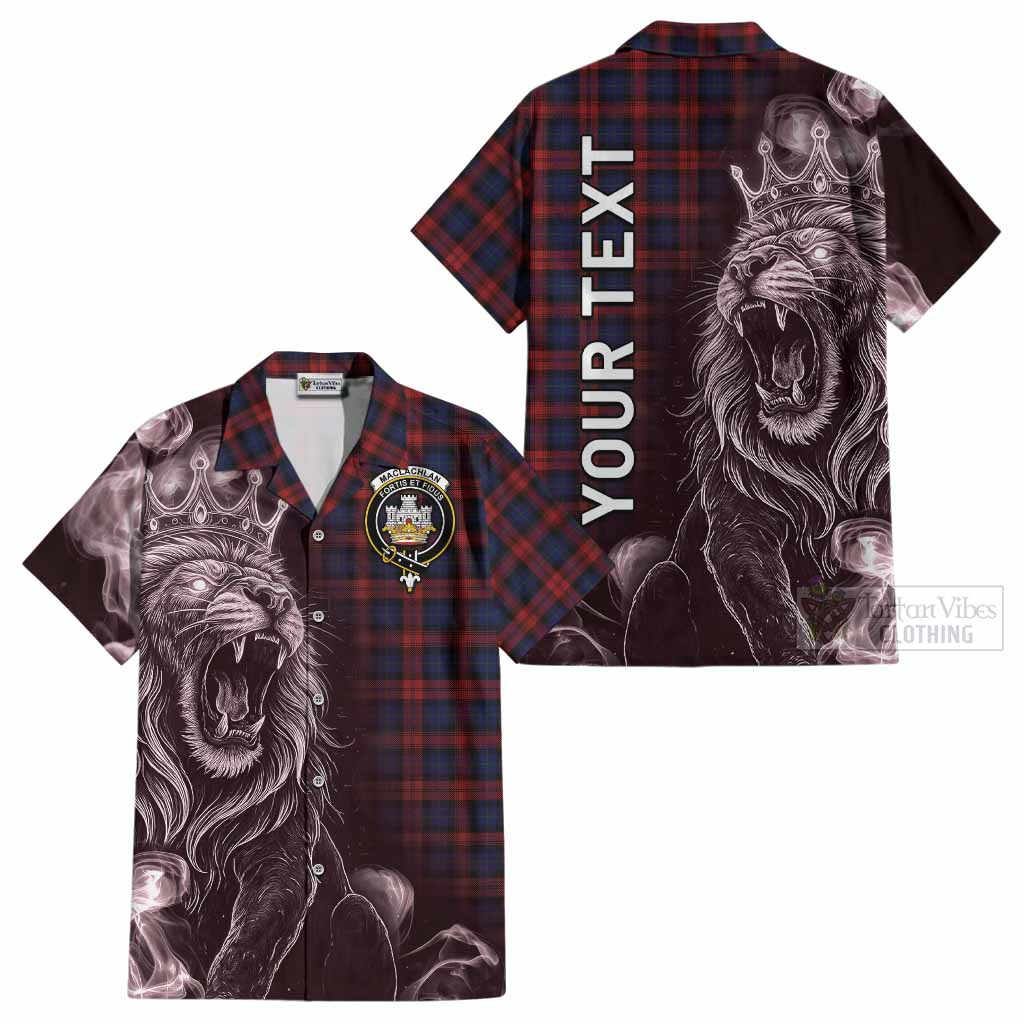 MacLachlan (McLachlan) Tartan Cotton Hawaiian Shirt Roaring Lion Heritage
