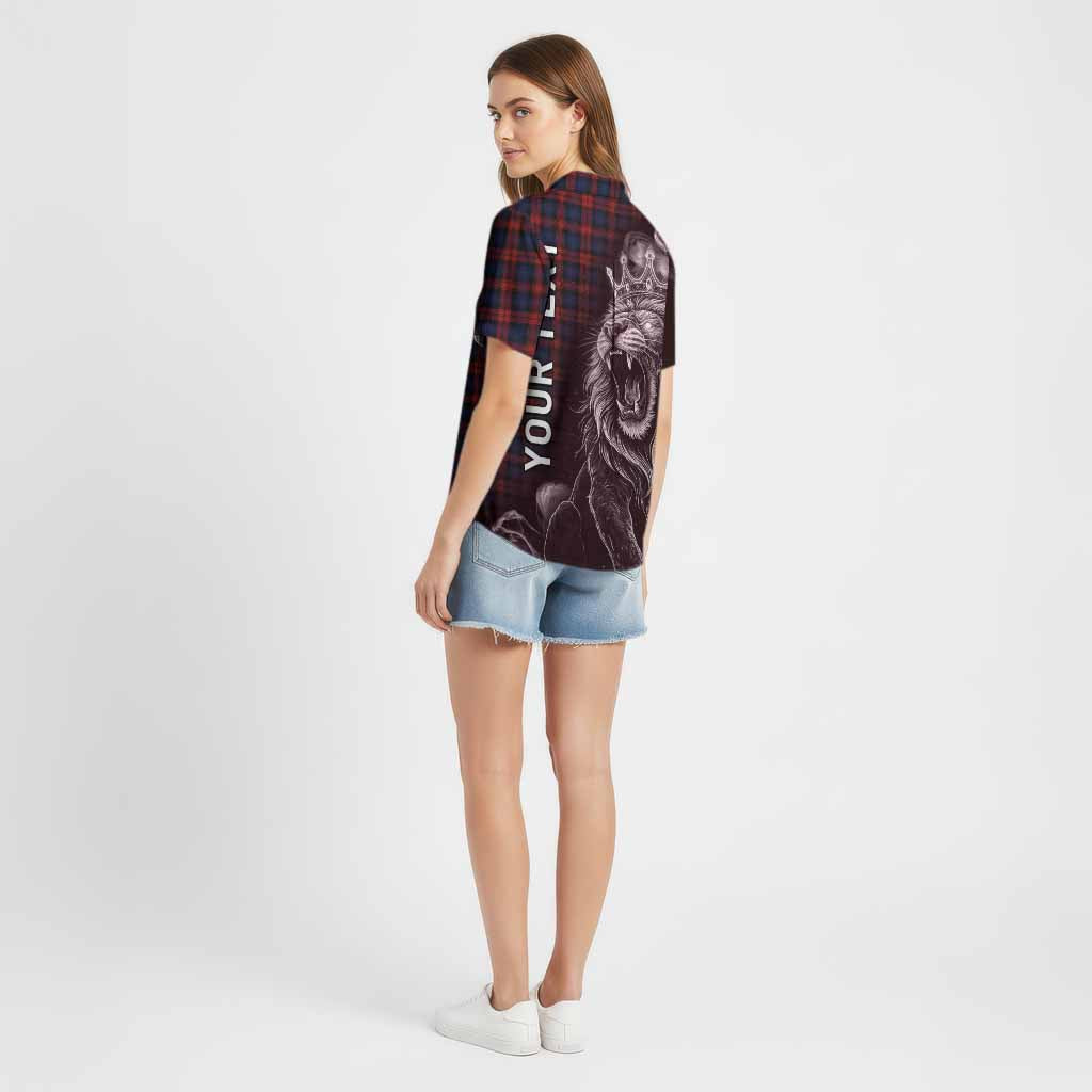 MacLachlan (McLachlan) Tartan Cotton Hawaiian Shirt Roaring Lion Heritage