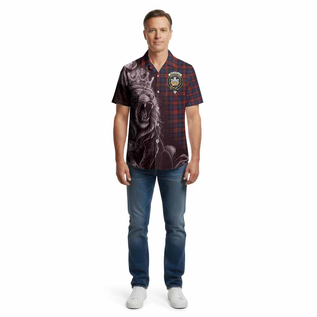 MacLachlan (McLachlan) Tartan Cotton Hawaiian Shirt Roaring Lion Heritage