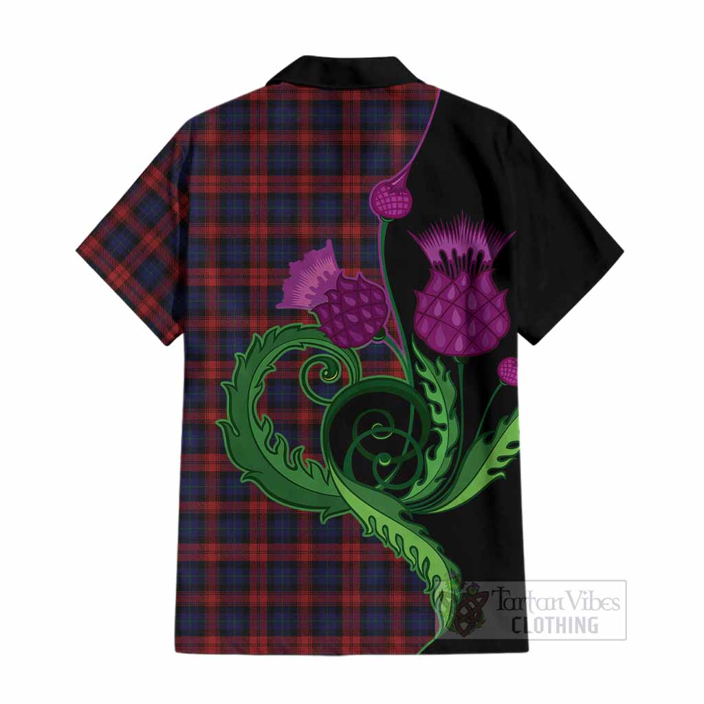 MacLachlan (McLachlan) Tartan Cotton Hawaiian Shirt Traditional Scottish Thistle